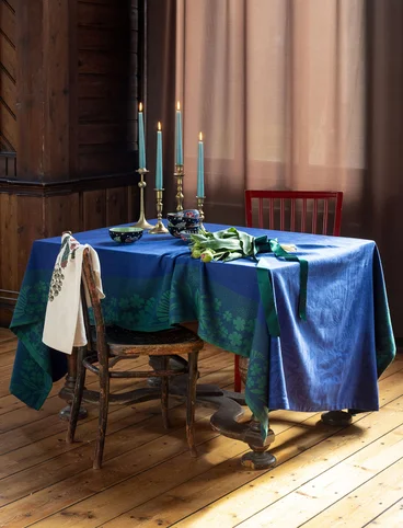 “Baluns” organic cotton tablecloth - midnight blue