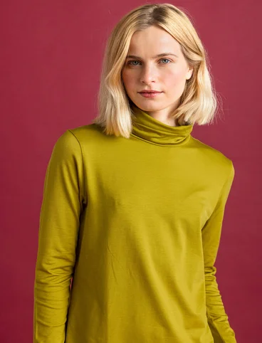 Lyocell/spandex jersey turtleneck - olive oil