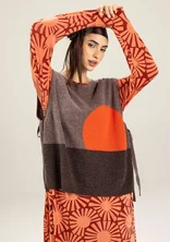 “Asahi” knit vest in a recycled wool blend/organic cotton - potato