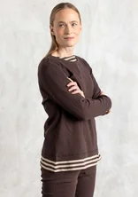 Jersey top in ribbed organic cotton - mullberry