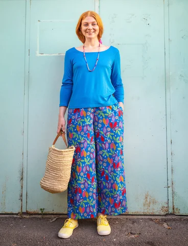Woven “Salsa” pants in organic cotton - cornflower blue