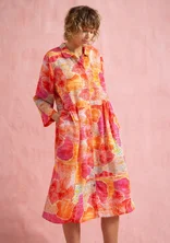 “Supernova” woven lyocell/linen dress - brick