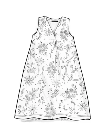 “Midsommarsol” jersey dress in organic cotton - elderflower