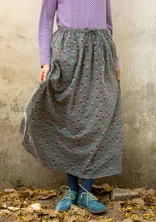 “Tristan” woven skirt in organic cotton - graphite