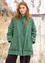 Parka "Lucy" en coton biologique tissé (vert bouteille/motif L)