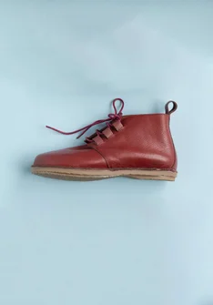 Bottines en cuir nappa - rooibos