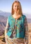 “Arrow” organic cotton knit waistcoat (turquoise M)