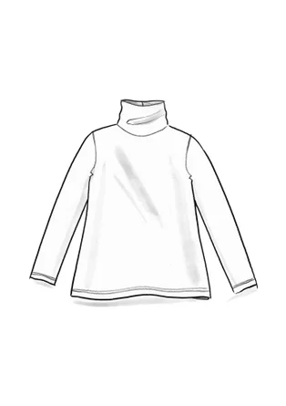 Lyocell/elastane jersey polo-neck top - feather