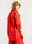 Oversized “Hi” shirt in woven organic cotton (parrot red S)