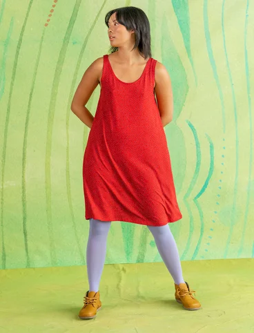 “Tilde” sleeveless jersey dress in lyocell/spandex - bright red/patterned