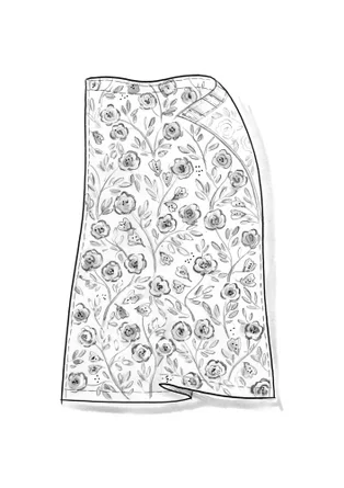 “Wild rose” linen/cotton curtain - henna