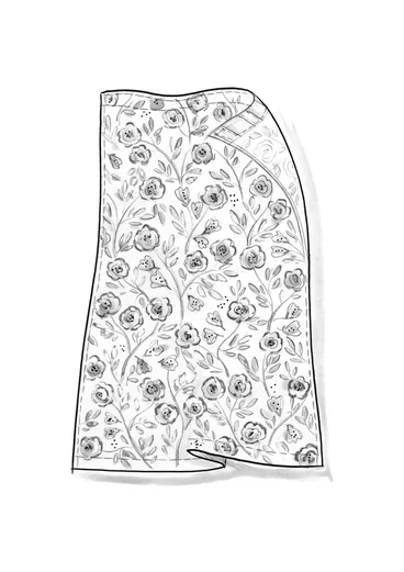 “Wild rose” linen/cotton curtain - henna