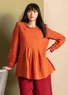 Bluse „Fiona“ aus Leinengewebe (henna S)