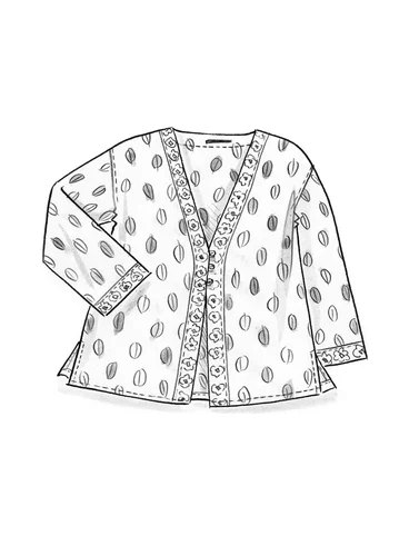 Bluse «Dorotea» i økologisk bomull / silke - grafitt