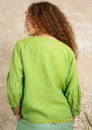 Linen blouse - pea green