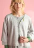 Organic wool cardigan (light grey/melange S)