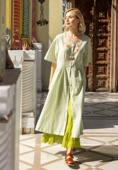 “Summer” woven organic cotton dress - apple green
