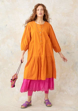 Woven organic cotton dress - masala