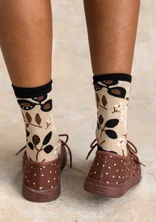 “Bianca” canvas shoes in organic cotton - chestnut/feather