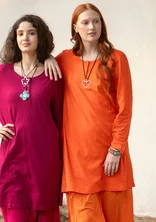 “Alora” jersey tunic in organic cotton - rosehip