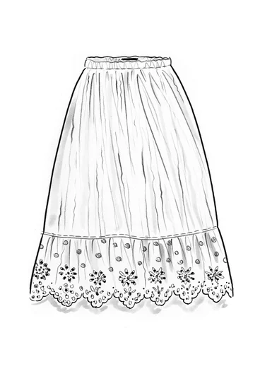 Woven organic cotton underskirt - ecru