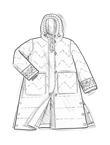 “Svalbard” woven quilted coat - hawthorn