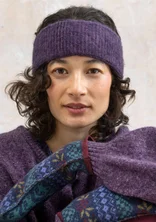 Headband in an alpaca blend - blackberry/melange