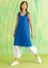 Mouwloze tricot jurk "Tilde" van lyocell/elastaan (porseleinblauw/dessin S)