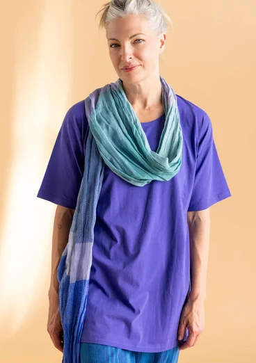 “Hazel” organic cotton scarf - mountain blue