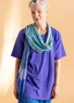 “Hazel” organic cotton scarf (mountain blue One Size)