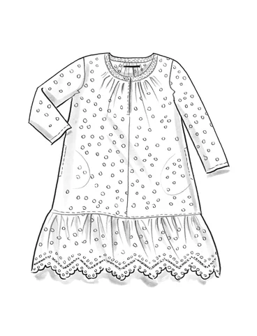 Vevd kjole «Lilly» i økologisk bomull - svart