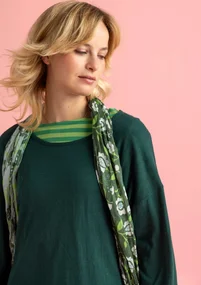 Organic/recycled cotton knitted tunic - rainforest green