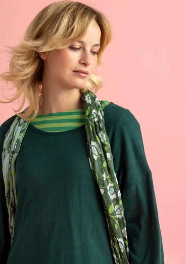 Knit tunic in organic/recycled cotton - rainforest green