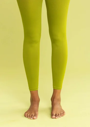 Legging uni en polyamide recyclé - asperge