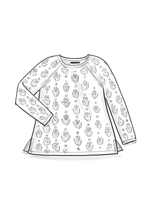 “Mozaik” printed sweater in organic/recycled cotton - black