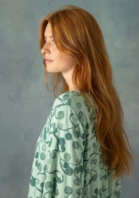 “Iron” jersey tunic in organic cotton/modal - peppermint