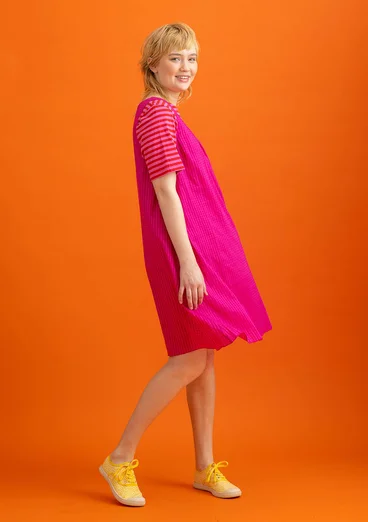 Robe en tissu de coton/modal/viscose - cerise