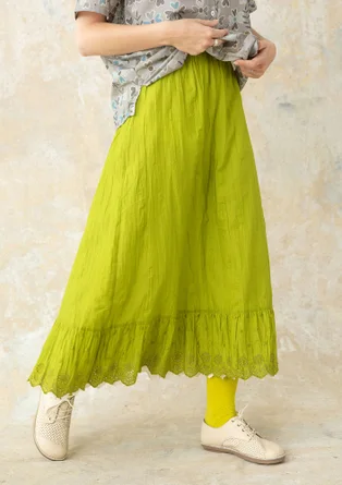 Woven organic cotton underskirt - asparagus