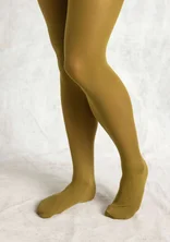 Solid-colored tights in recycled nylon - dark olive