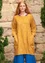 Woven “Blomen” dress in organic cotton (mustard S)