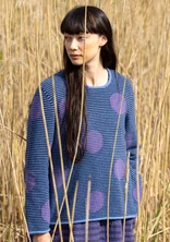 “Windy” sweater in a lambswool blend - dark indigo