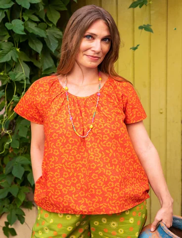 “Chiquitita” blouse in organic cotton - bright red