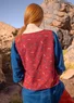 “Feather” woven vest in organic cotton (cranberry S)