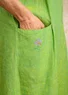 Woven linen dress (pea green S)