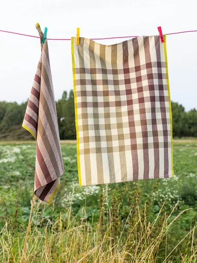 “Trellis” kitchen towel” in organic cotton