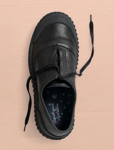 Sneakers aus Nappaleder - schwarz