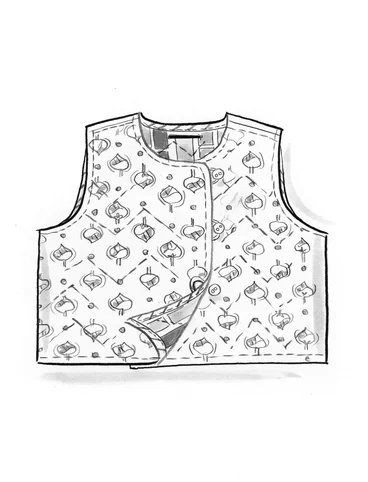 “Himalaya” reversable vest in organic cotton - midnight blue