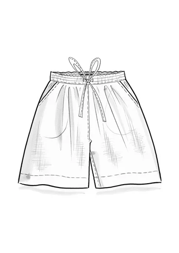 “Seraj” woven shorts in linen - light bluebell