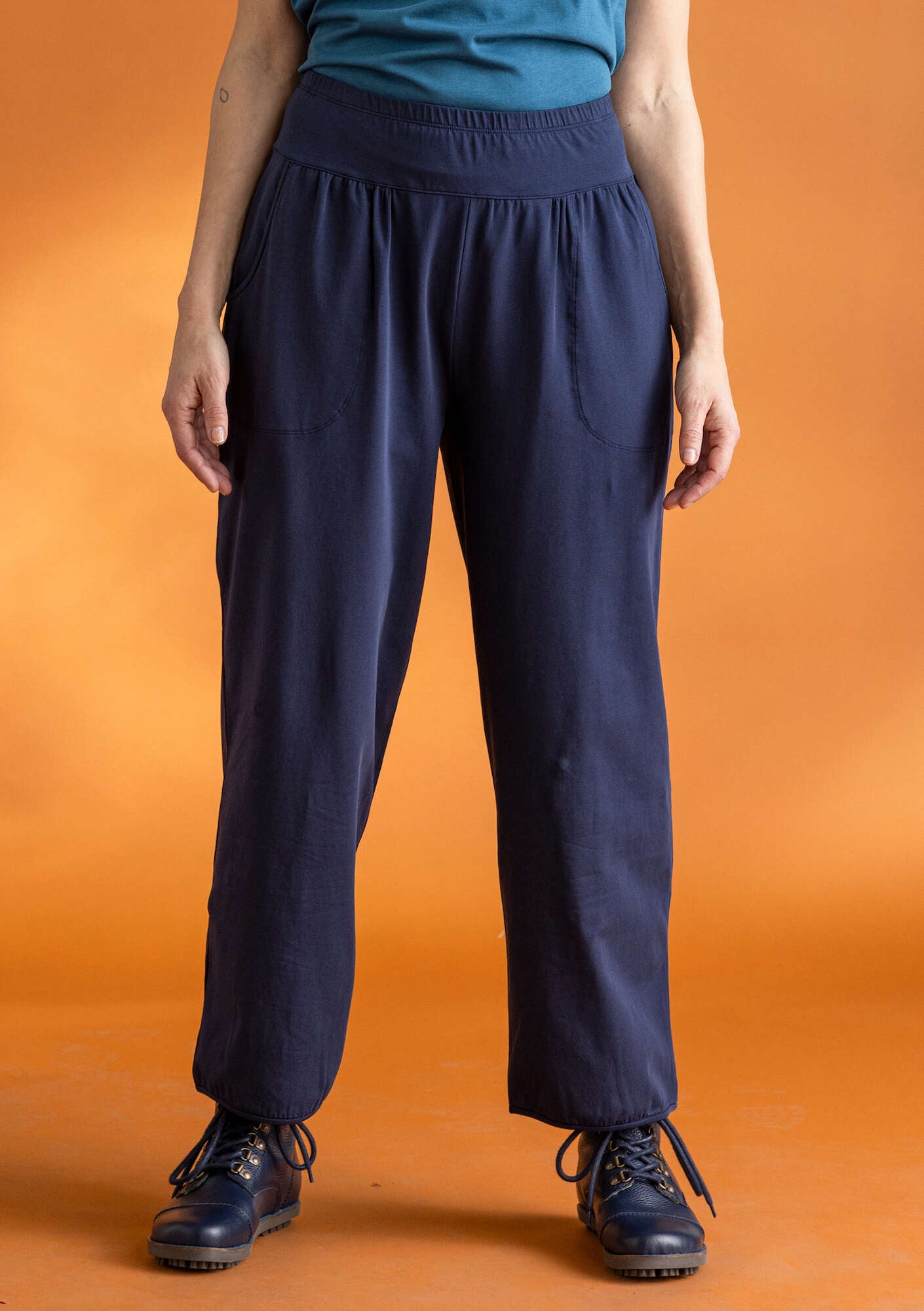 Jersey pants in organic cotton spandex gudrunsjoden