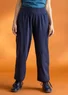 Organic cotton/elastane jersey trousers (dark indigo XS)